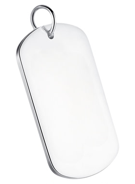 定制999纯银军牌项链男女士潮牌