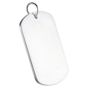 定制999纯银照片项链男女士潮牌吊坠个性足银牌情侣挂坠饰品礼物