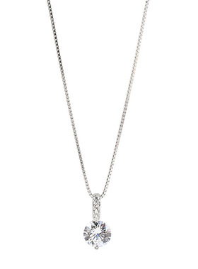 南瓜先生超闪单钻吊坠项链