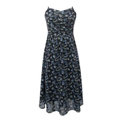 EYEDOLL夏季新款温柔轻熟风收腰中长款吊带连衣裙