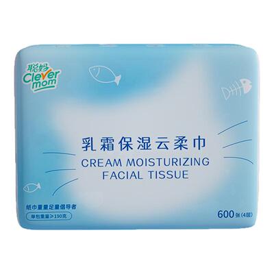 聪妈600张大包乳霜纸婴儿柔纸巾
