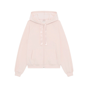 REPETTO丽派朵 REPETTO粉白色连帽拉链开衫卫衣粉白色2025新品