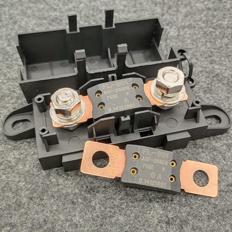 汽车房车保险丝片货车加装逆变器保险盒座车用改装大号保险片铜座