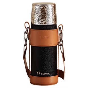 tomic-特美刻保温杯钛焖茶杯茶水分离锤纹水杯女陶瓷内胆泡茶杯子