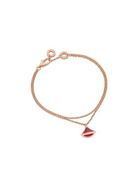 9.9新BVLGARI DIVAS’ DREAM系列红玉髓扇形手链 女款 玫瑰金色