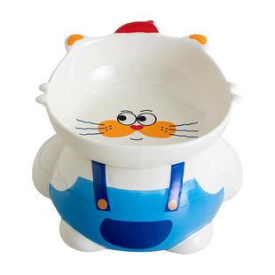 hocc猫碗陶瓷宠物碗可爱粮碗罐头餐盘狗碗防打翻护颈狗狗吃饭水碗