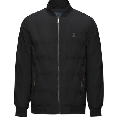 海澜之家棒球领保暖宽松羽绒服男