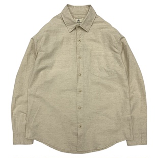 棉麻衬衫男夏季亚麻混纺日系复古欧美简约长袖大码休闲白色衬衣女