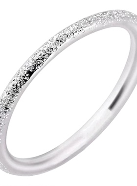 999纯银几何古法素圈女士对戒