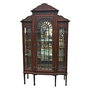 老上海民国风经典实木榫卯酒柜陈列展示靠墙摩登文艺复兴个性定制