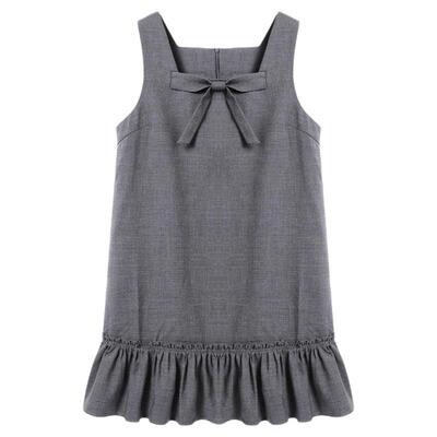 西町村屋韩系连衣裙女装2025秋季新款蝴蝶结荷叶边裙子XHAC10738