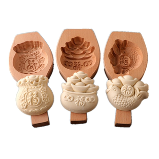 过年做馒头花模具胶东手工鱼花饽饽家用发面食工南瓜面花样蒸造型