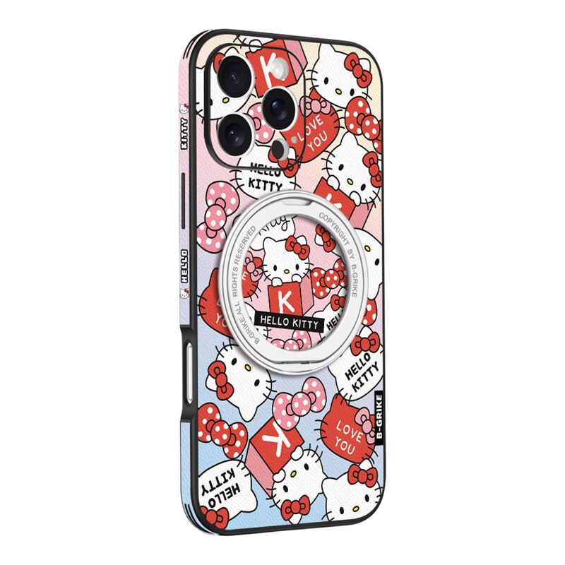 Hellokitty适用iPhone17promax手机壳新款ip16磁吸带支架苹果15pro保护套14全包13超薄12防摔11pm高级感女款