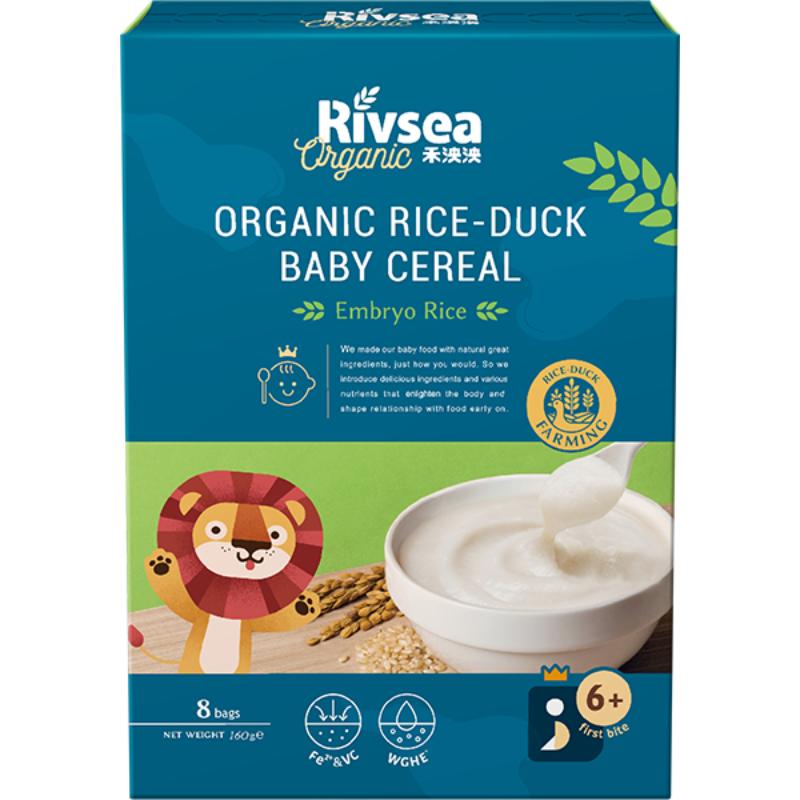 禾泱泱宝宝辅食婴幼儿米糊160g有机稻鸭原生胚芽米粉