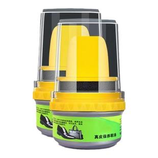 高级皮鞋油带海绵擦皮靴通用黑色无色上光绵羊油真皮保养油l