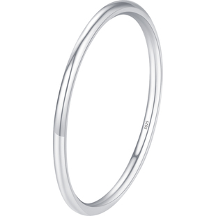 MODIAN摩典S925纯银简约光面素圈戒指女小众设计感时尚叠戴风细戒