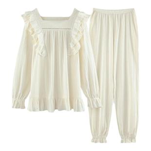 品牌折扣外贸出口睡衣甜美日系宫廷少女乌拉拉公主大码家居服春秋