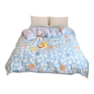 全棉加厚被套单件160x210学生单人宿舍双人保暖纯棉被罩200x230cm