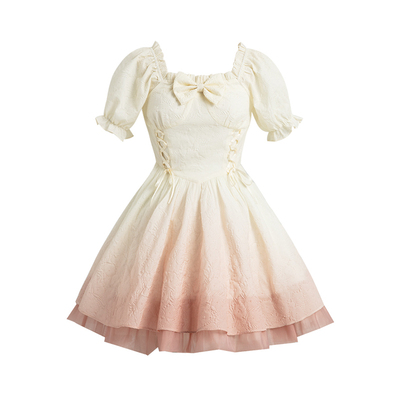 气质显瘦渐变色连衣裙