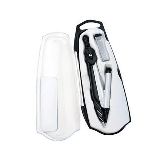 得力圆规套装尺子学生用初中生小学生多功能工业夹笔款金属专业换笔绘图工具机械大号园规铅笔可夹铅笔笔芯铁