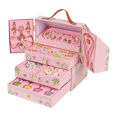 女孩生日礼物公主首饰串珠礼盒