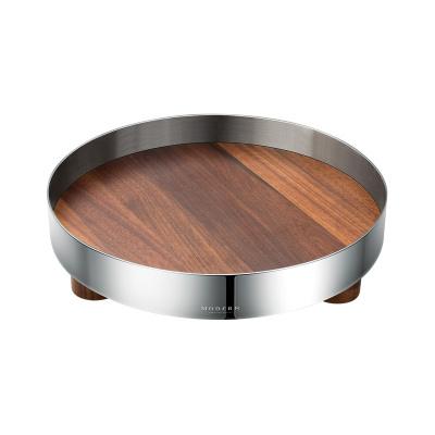 德国轻奢胡桃木北欧托盘摩登