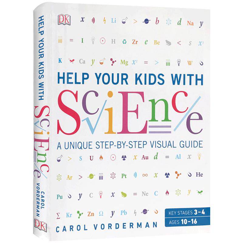 英文原版DK Help Your Kids with Science DK科学教室图解生物化学物理学习书学习技巧家庭育儿科普全彩大开本Carol Vorderman