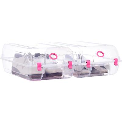 家用塑料透明防尘宿舍个装鞋盒