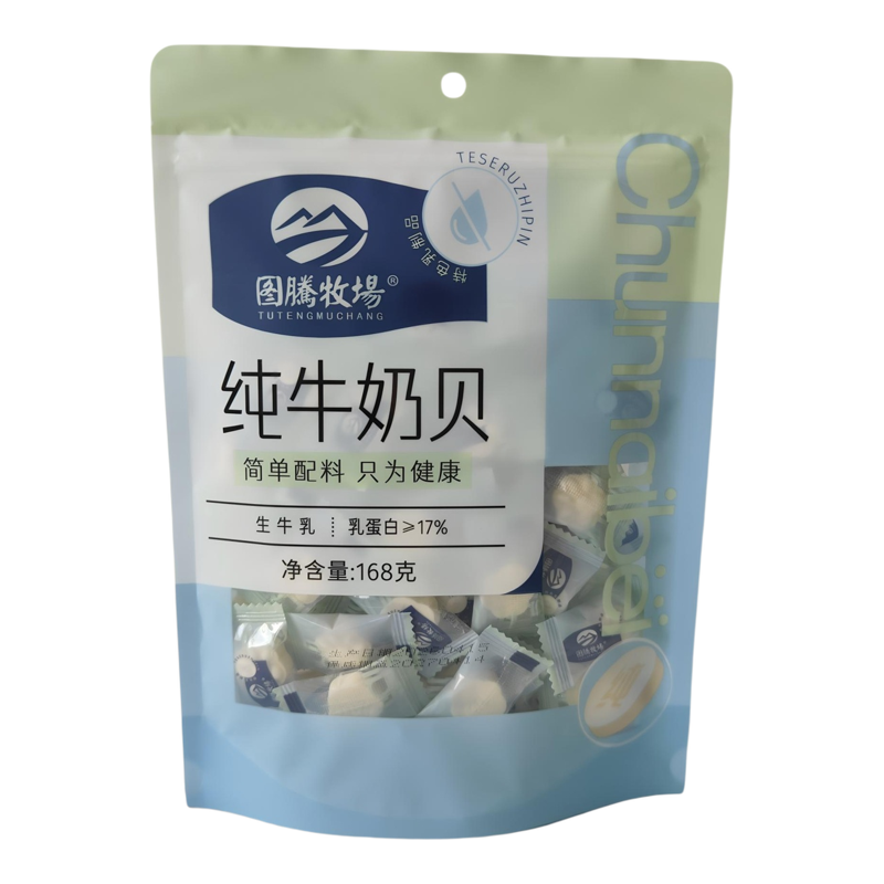 图腾牧场纯牛奶贝无添加奶片