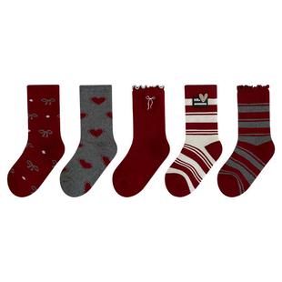 【加厚棉毛圈安可拉爱心】女童秋冬加厚棉袜儿童学生冬季保暖袜