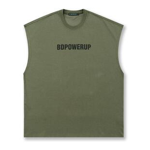BD健美站夏季凉感速干运动背心男简约大码健身跑步无袖t恤男宽松