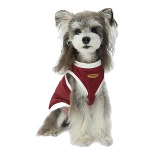 andall狗狗衣服秋冬比熊雪纳瑞柯基泰迪小狗新年红色宠物衣服背心