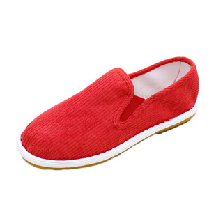 老北京布鞋男款夏季透气软底红色灯芯绒西山牛筋底耐磨男士工作鞋