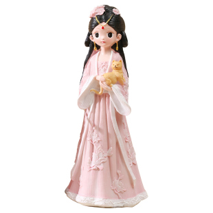古风汉服少女小摆件宫廷公主女孩人偶娃娃桌面装饰送闺蜜生日礼物