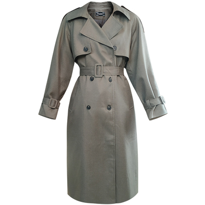 通勤法式复古百搭中长款风衣外套