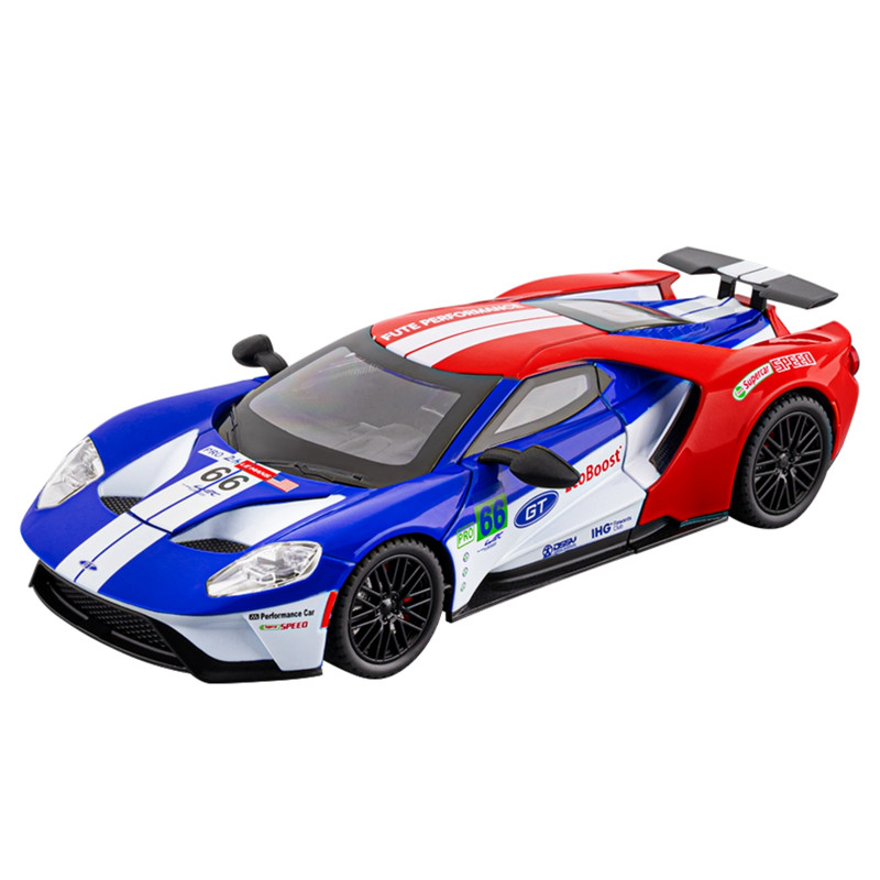 124福特GT赛道版跑车合金模型