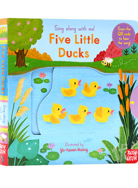 进口英文原版正版 五只小鸭子Sing Along with Me Five Little Ducks 绘本 欧美经典儿歌童谣机关操作书幼儿启蒙读本