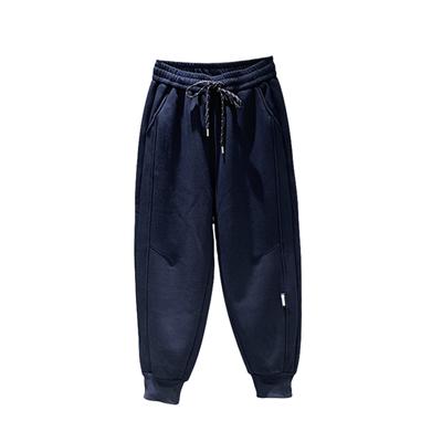 宽松加绒加厚束脚哈伦裤卫裤