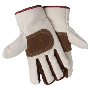 帆布手套加厚全衬防烫掌心加固焊工车工劳保工人工地干活隔热防护