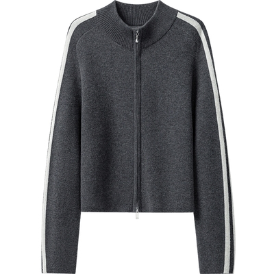 播商场同款半高领运动风拉链针织开衫女25春季BDS1UD1266