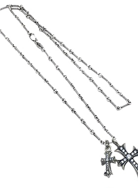 纯银十字架项链女欧美时尚潮饰
