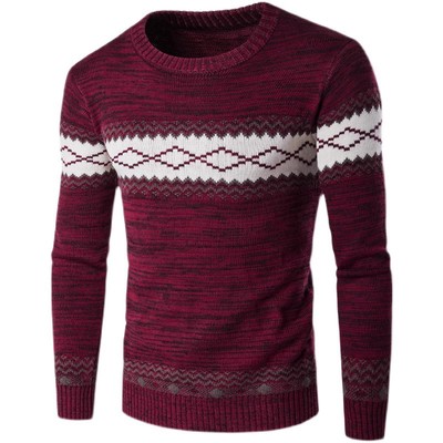 民族风男士毛衣冬装保暖针织衫