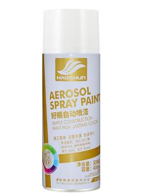 好顺哑光黑白色自动金属手喷漆