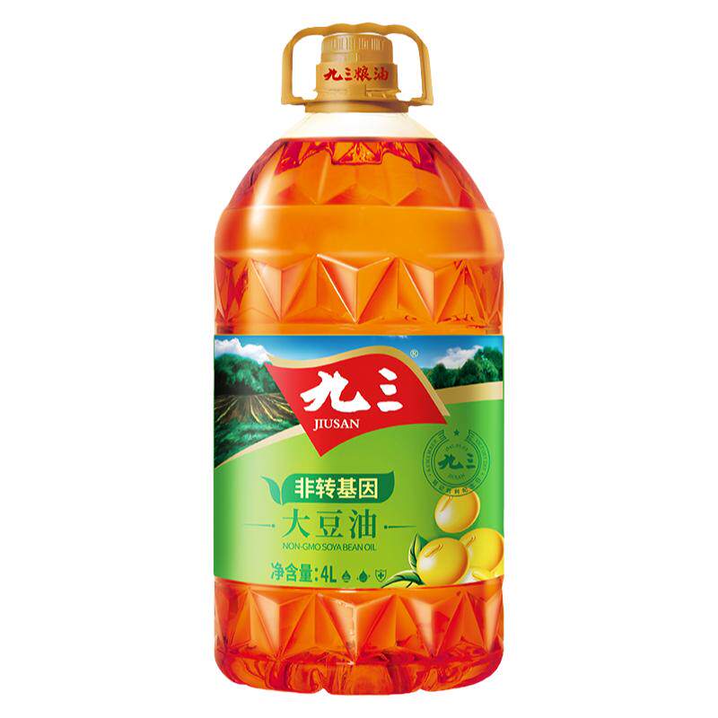 【包邮】九三非转基因基因三级大豆油4L食用油家庭装
