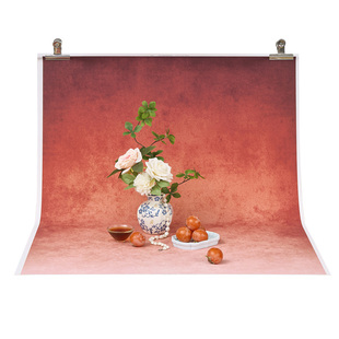 新年高级感拍照背景布 春节节日氛围感红色渐变油画饮品化妆品产品静物摄影直播间场景布置装饰摆件人像拍摄