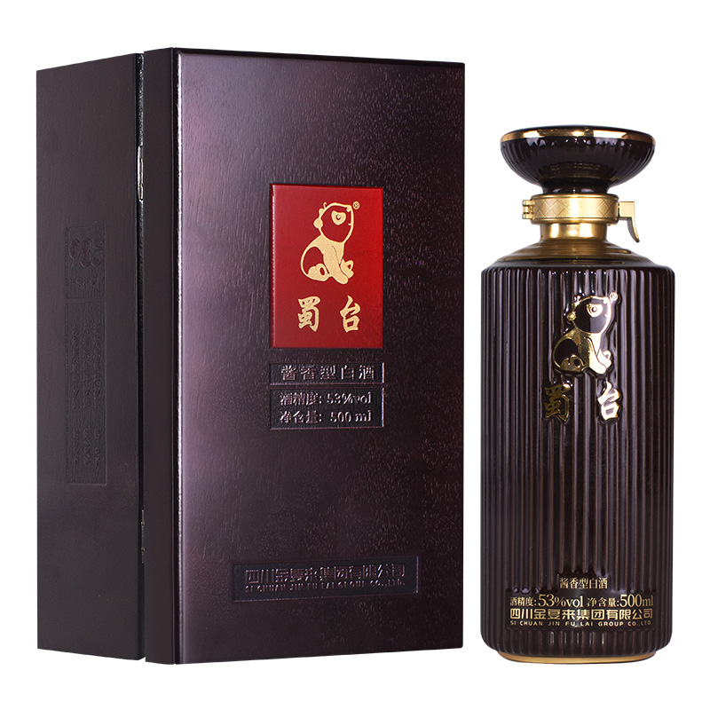 金復(fù)來蜀臺熊貓酒53度500ml醬香型白酒