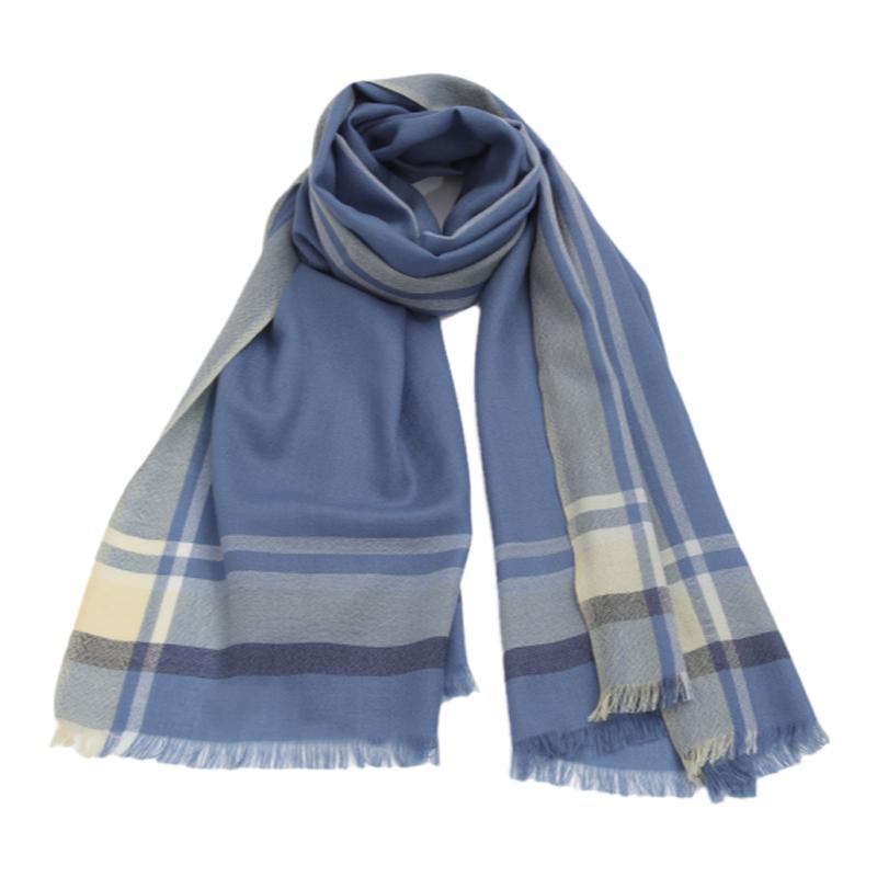 沙涓Sandriver原创高端春秋季100%纯山羊绒围巾女士流苏针织披肩