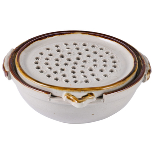 日本进口佐治陶器蒜头研磨器蒜泥器冰裂纹多功能研磨碗萝卜泥姜末