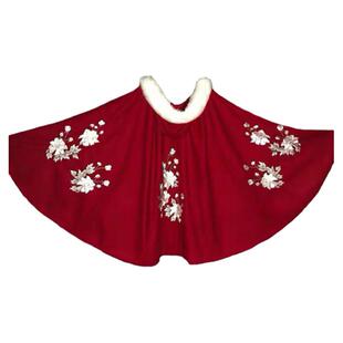 冬季汉服女成人加绒加厚红色汉服斗篷披风古代外套明制秋改良古装