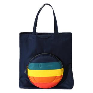 微笑起来！代G3000+！外贸春夏女士降落伞防水材质彩虹笑脸手提包